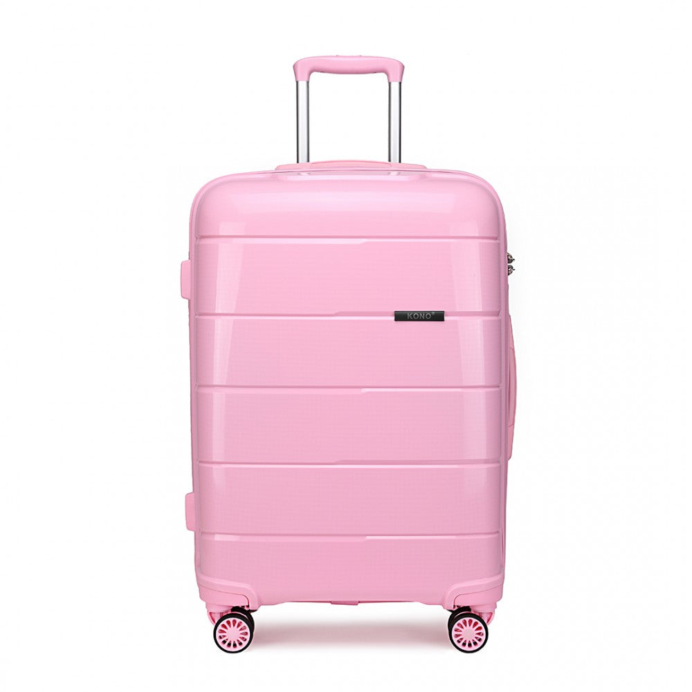 Kono 28 Inch Hard Shell PP Suitcase - Pink