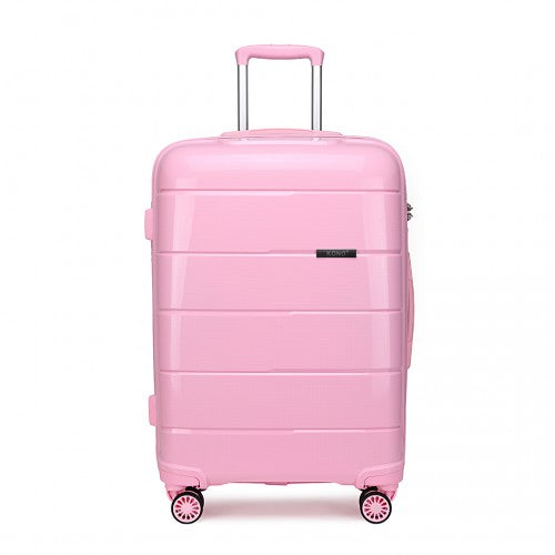 Kono 24 Inch Hard Shell PP Suitcase - Pink