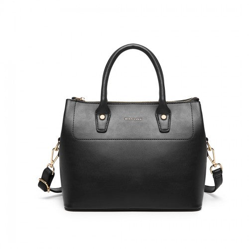 Miss Lulu Silk Scarf Shoulder Bag - Black