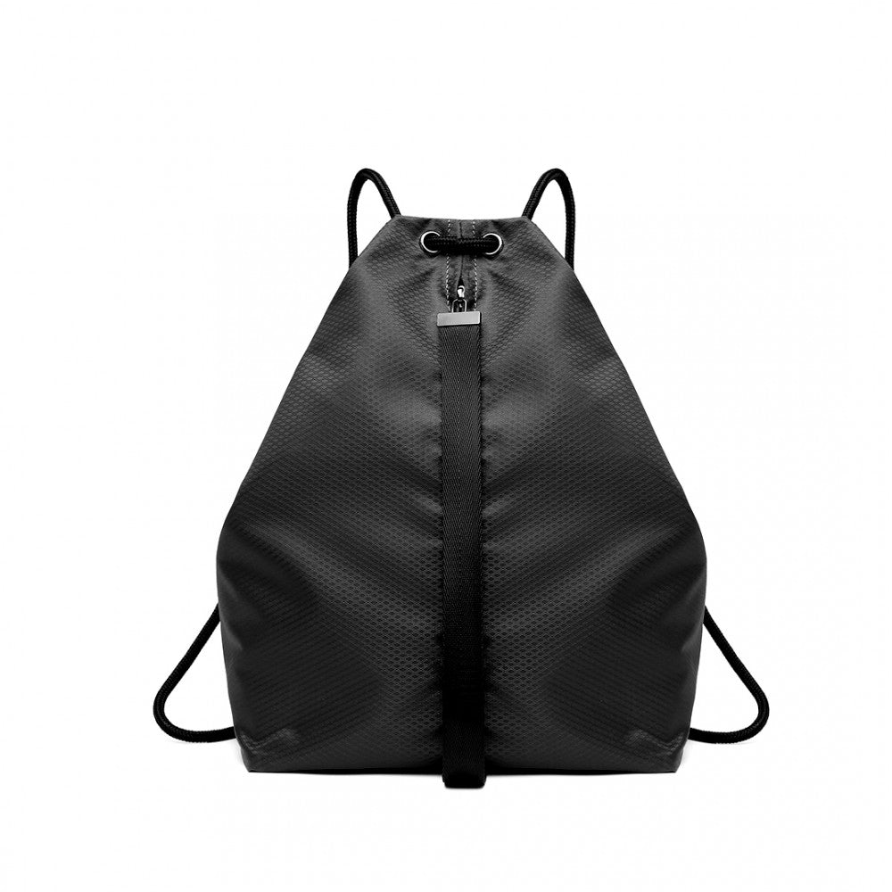 Kono Multi Access Drawstring Backpack - Black