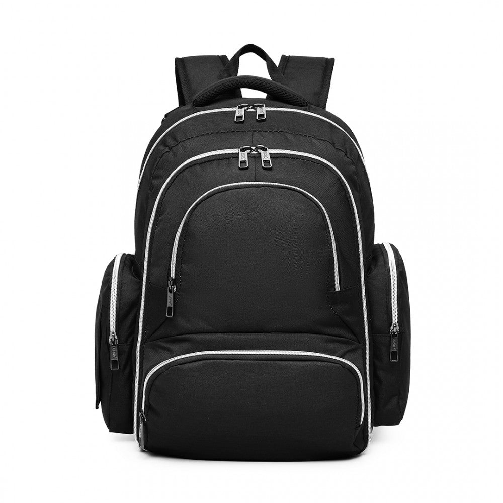 Kono Large Capacity Multi Function Baby Diaper Backpack Black