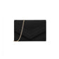 Miss Lulu Chevron Envelope Clutch Bag - Black