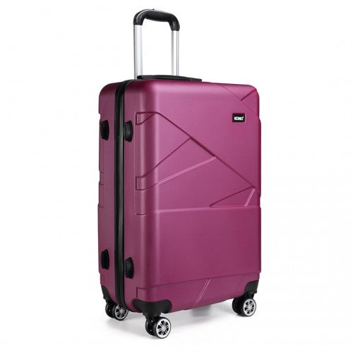 Kono 24 Inch Bandage Effect Hard Shell Suitcase - Purple