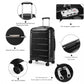 Kono 24 Inch Hard Shell PP Suitcase - Black