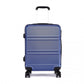 Kono ABS Sculpted Horizontal Design 28 Inch Suitcase - Navy Blue