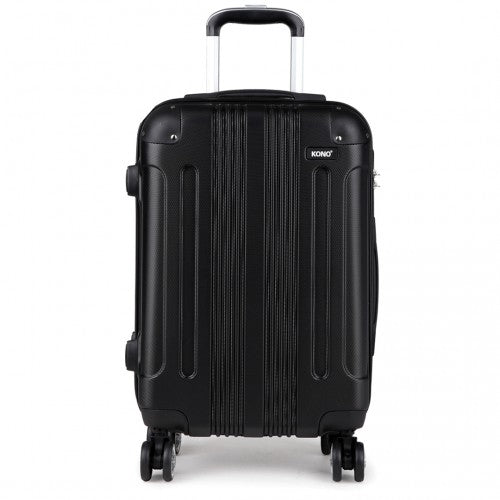 Kono 24 Inch Abs Hard Shell Suitcase Luggage - Black