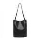 Miss Lulu Large Bucket Shoulder Bag - Black