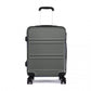 Kono ABS Sculpted Horizontal Design 28 Inch Suitcase - Grey