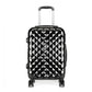 Kono Multifaceted Diamond Pattern Hard Shell 20 Inch Suitcase - Black