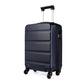 Kono Horizontal Design Abs Hard Shell Luggage 20 Inch Suitcase - Navy