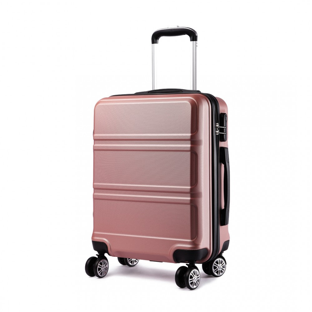Hard Shell Cabin Abs Suitcase With Spinning Wheels Luggage Nude 20''