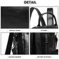 Miss Lulu Large Leather Look Backpack - Black