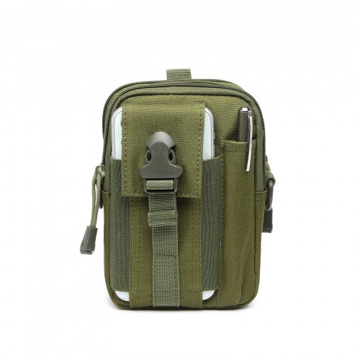 Kono Casual Small Canvas Cross Body Bag - Green