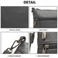 Miss Lulu Multi Pocket Leather Look RFID-Blocking Cross Body Bag - Grey