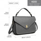 Miss Lulu Functional Satchel Handbag - Grey