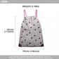 Miss Lulu Unicorn Print Drawstring Backpack - Grey
