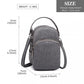 Kono Compact Multi Compartment Cross Body Bag - Grey