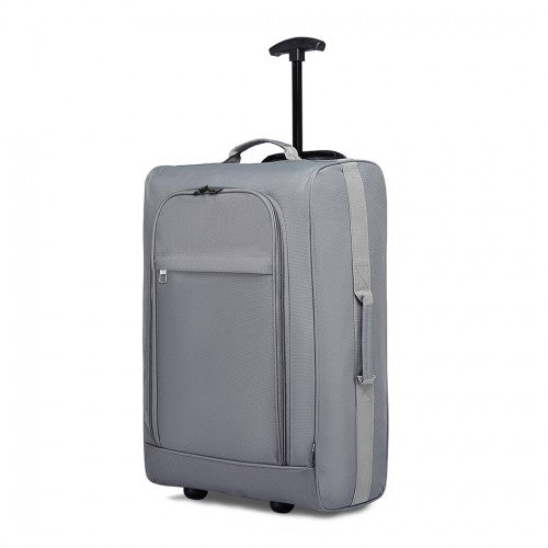 Kono Cabin Size Soft Shell Hand Luggage - Grey
