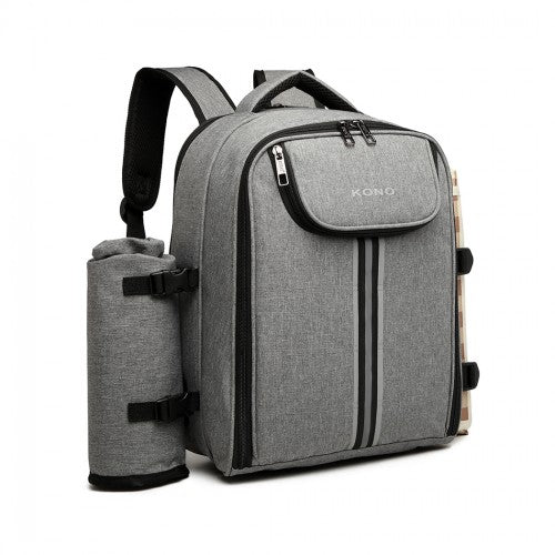 Kono Canvas Picnic Backpack - Grey
