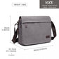 Kono Classic Expanding Messenger Bag - Grey