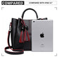 Miss Lulu Leather Look 2 In 1 Bucket Handbag - Black