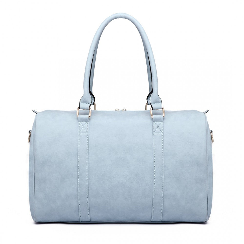 Miss Lulu Leather Look Maternity Changing Shoulder Bag Light Blue