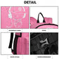 Kono Multi Functional Glow In The Dark Backpack Trolley - Pink