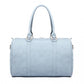 Miss Lulu Leather Look Maternity Changing Shoulder Bag Light Blue