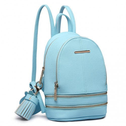Miss Lulu Leather Look Small Fashion Backpack