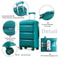 Kono 28 Inch Bright Hard Shell Pp Suitcase - Classic Collection - Blue/Green