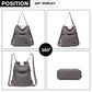 Kono Two Way Canvas Shoulder Bag Backpack - Grey