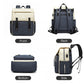 Kono Multi Compartment Baby Changing Backpack With USB Connectivity - Navy