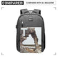 Kono Multi Compartment Backpack With USB Connectivity - Grey