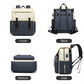 Kono Multi Compartment Baby Changing Backpack With USB Connectivity - Navy