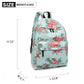 Miss Lulu Large Backpack Flower Polka Dot  - Light Blue