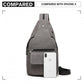 Kono Casual Canvas Single Strap Sling Backpack - Grey