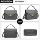 Miss Lulu Functional Satchel Handbag - Grey