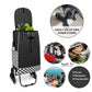 Kono 6 Wheel Push Shopping Trolley - Black