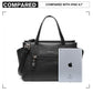 Miss Lulu Leather Look Classic Handbag - Black