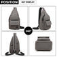 Kono Casual Canvas Single Strap Sling Backpack - Grey