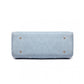 Miss Lulu Leather Look Maternity Changing Shoulder Bag Light Blue