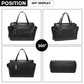 Miss Lulu Leather Look Classic Handbag - Black