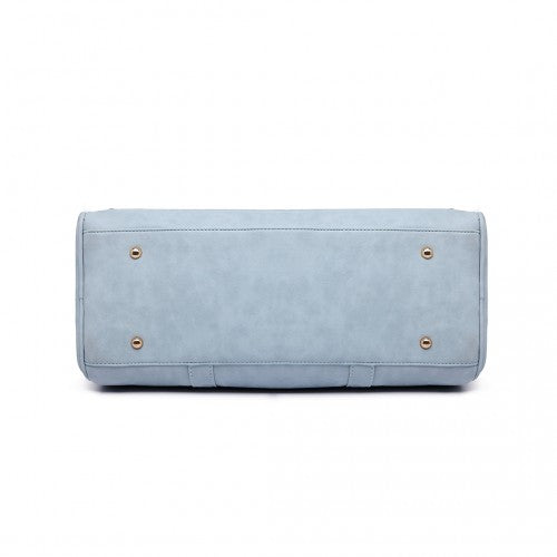 Miss Lulu Leather Look Maternity Changing Shoulder Bag Light Blue