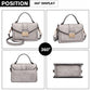 Miss Lulu Leather Look Midi Handbag - Grey