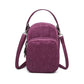 Kono Compact Multi Compartment Cross Body Bag - Purple