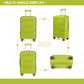 Kono 24 Inch Bright Hard Shell Pp Suitcase - Classic Collection - Green