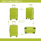 Kono 28 Inch Bright Hard Shell Pp Suitcase - Classic Collection - Green