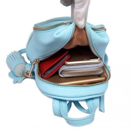 Miss Lulu Leather Look Small Fashion Backpack
