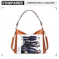 Miss Lulu Classic Style Slouch Shoulder Bag - Brown