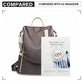 Miss Lulu Two Way Anti-Theft Backpack With Pom Pom Pendant
